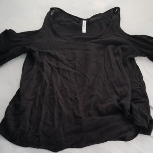 Xhilaration Black Shoulderless Blouse